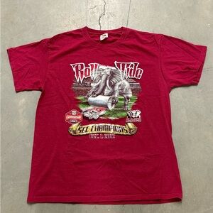 Alabama Crimson Tide Shirt Size Large Graphic Men's Tee